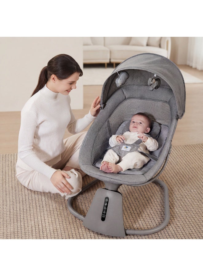Mastela 3-in-1 Aura Deluxe Baby Bassinet & Electric Swing - Multi-Functional Rocker, Bluetooth Music, 5-Point Harness & Remote Control - Image 1